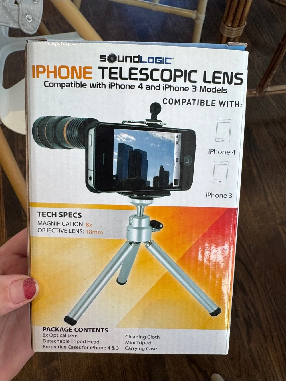 Sound Logic Telescopic 8X Lens & Tripod Kit for iPhone 3 & 4